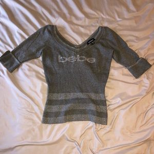 Bebe rhinestone long sleeve